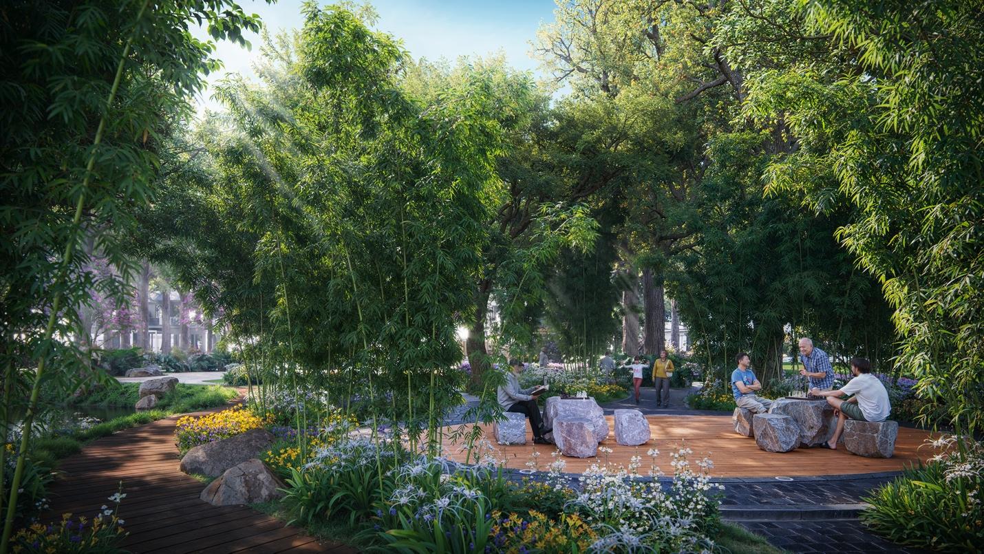 Vườn cờ giúp người lớn tuổi thư giãn tại Eco Retreat