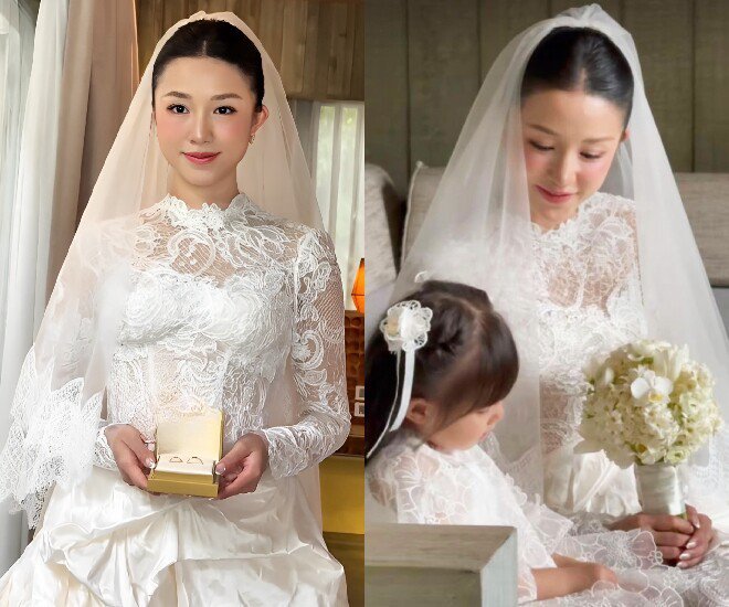 Đám cưới Salim - doanh nhân Hải Long: Con gái "Pam iu ơi" được mẹ dắt tay vào lễ đường, đầu đội nhẫn cưng xỉu - 1