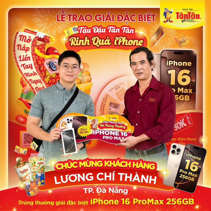 Anh Lương Chí Thành (Đà Nẵng) hạnh phúc khi trở thành chủ nhân may mắn giải Đặc biệt