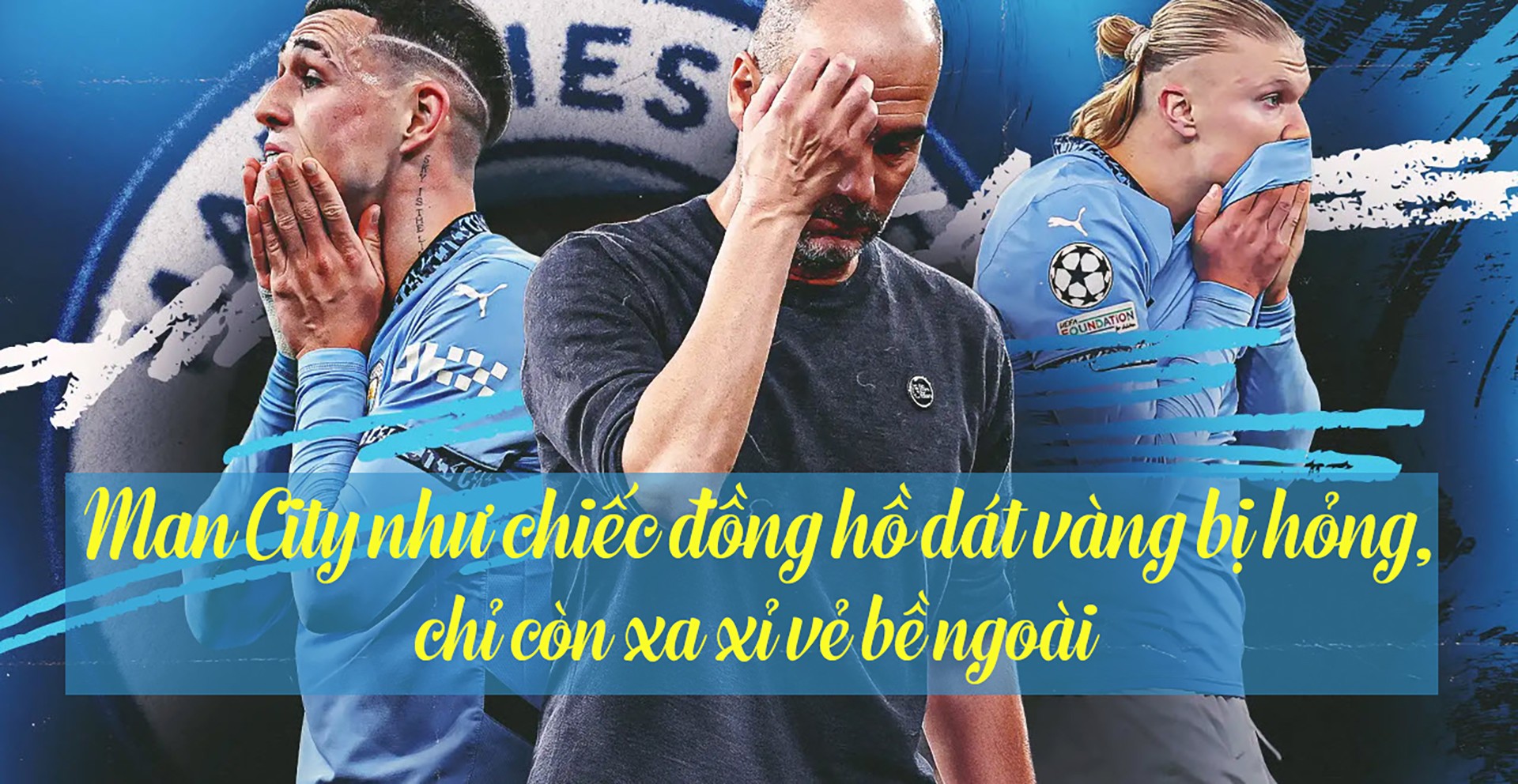 Man City như chiếc đồng hồ dát vàng bị hỏng, chỉ còn xa xỉ vẻ bề ngoài - 1