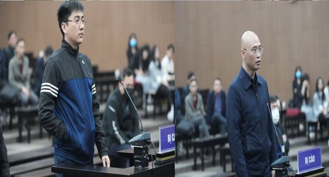 Bị cáo Chu Xuân Sơn và Phạm Tần Anh, đều là cựu Phó Chủ tịch UBND phường Khương Đình.