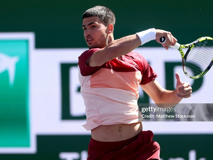 Video tennis Shapovalov - Alcaraz: Sức mạnh áp đảo (Indian Wells)