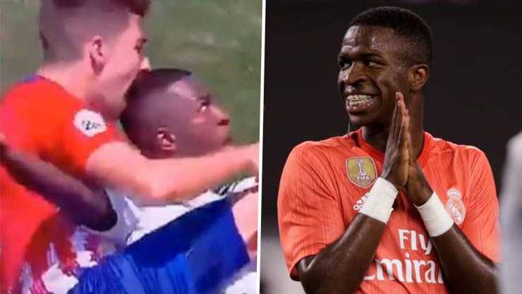 Vinicius từng bị 1 hậu vệ trẻ của Atletico cắn vào đầu