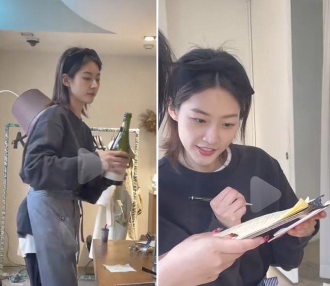 Kim Sae Ron làm việc tại tiệm cafe, sau khi gây tai nạn và mất cơ hội làm việc trong showbiz. Ảnh: Instagram