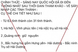 Bị phạt vì đăng tin sai sáp nhập tỉnh