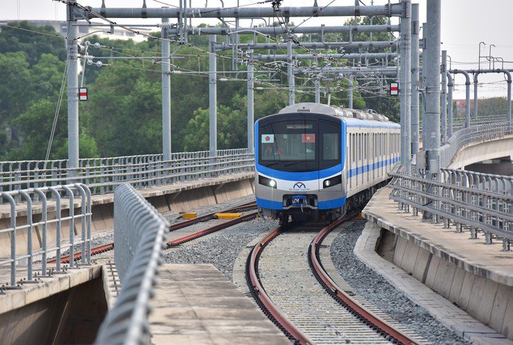 Một chuyến tàu Metro Số 1 ở TP.HCM.