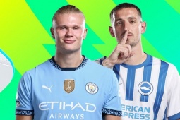 Trực tiếp bóng đá Man City - Brighton: Haaland đá cặp Marmoush (Ngoại hạng Anh)