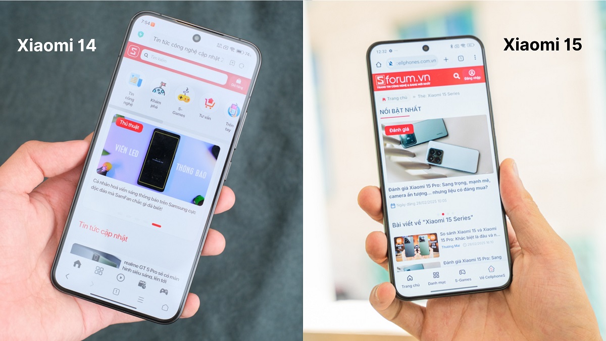 So sánh màn hình Xiaomi 14 vs Xiaomi 15