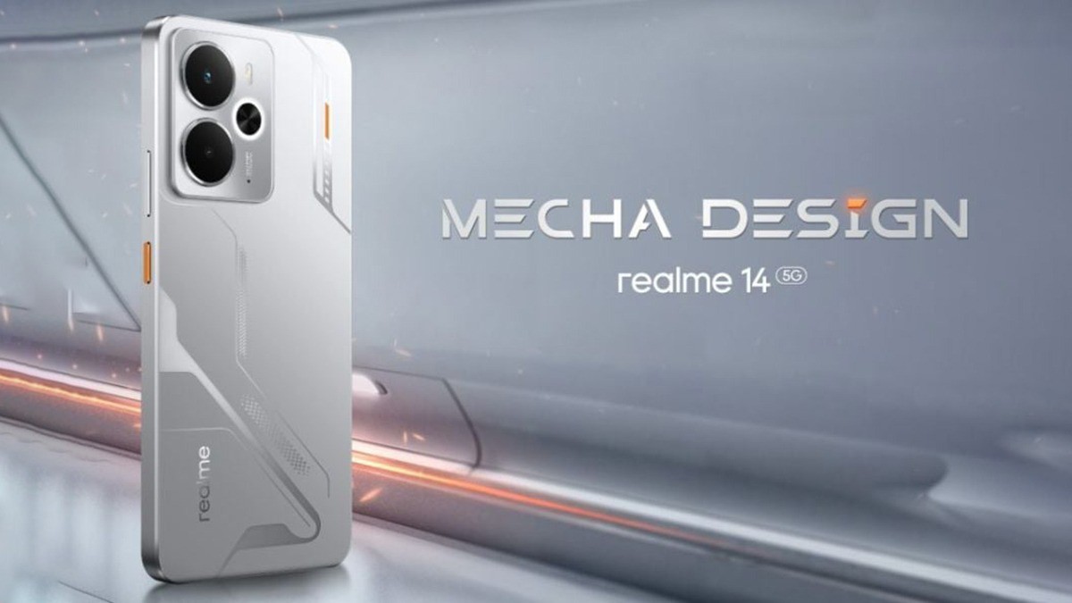 Design of Realme 14 5G phone.