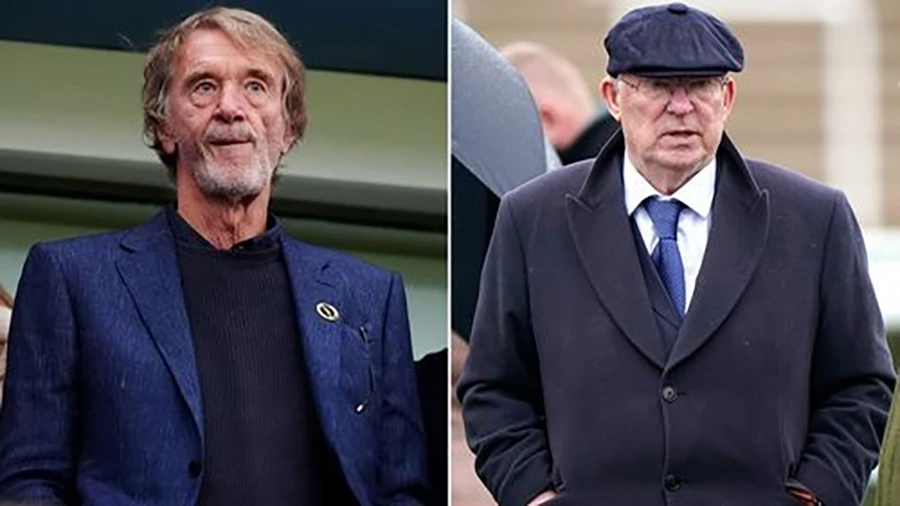 Sir Jim Ratcliffe chỉ trích Sir Alex Ferguson đã chọn sai người kế nhiệm ở MU. ẢNH: MIRROR