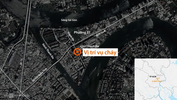 Vị trí chợ Thanh Đa. Đồ họa: Đỗ Nam