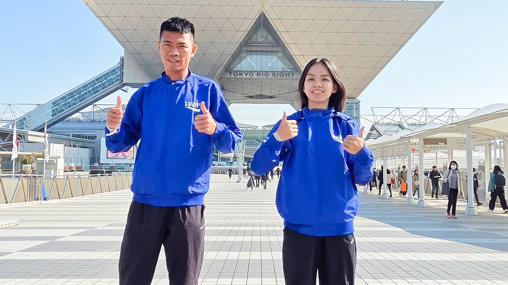 Hứa Thuận Long và Hoàng Thị Ngọc Hoa tham dự Tokyo Marathon 2025