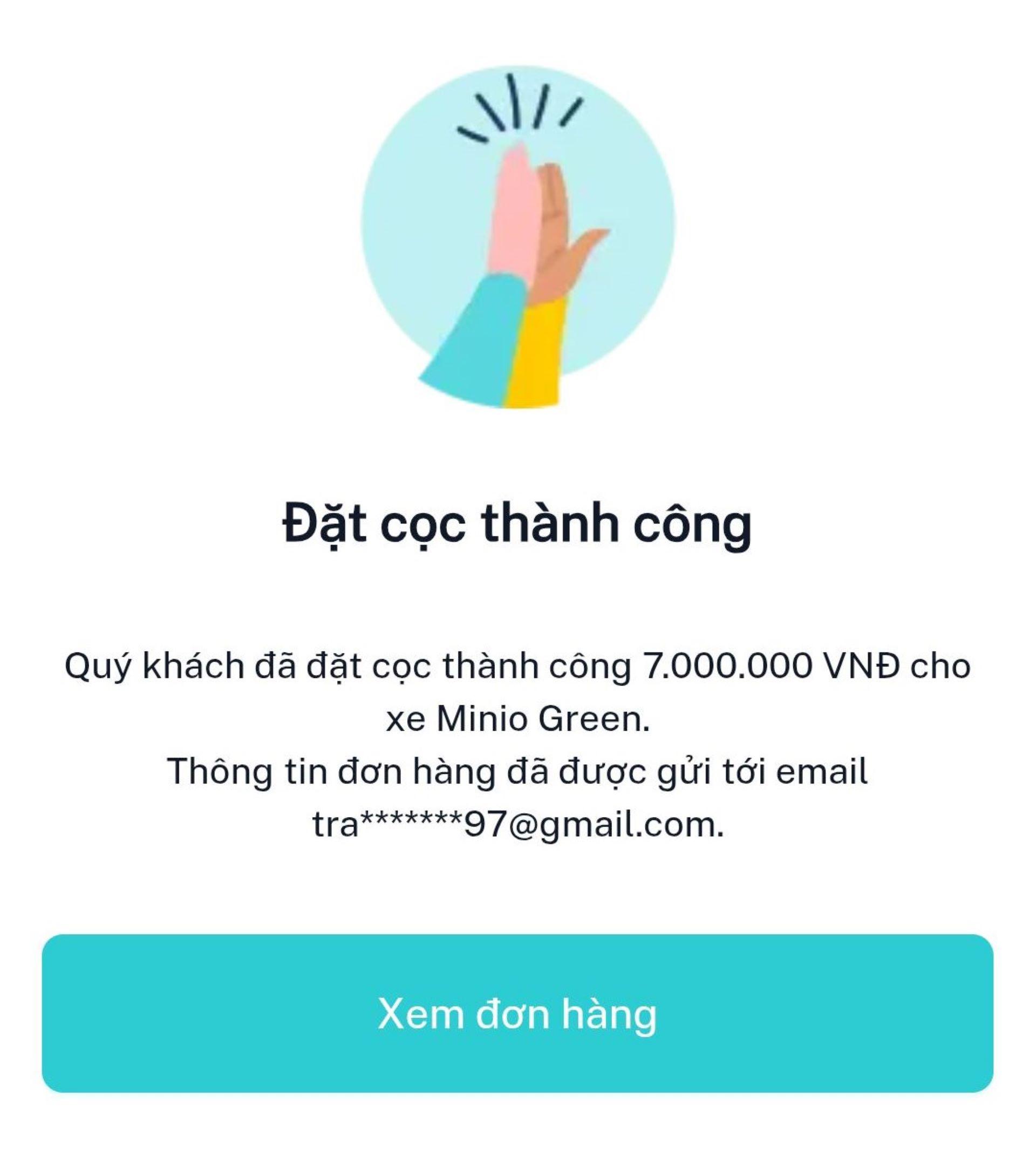 Nhiều tài xế cho biết đã đặt cọc thành công Minio Green không lâu sau khi mở bán và đang chờ ngày nhận xe.