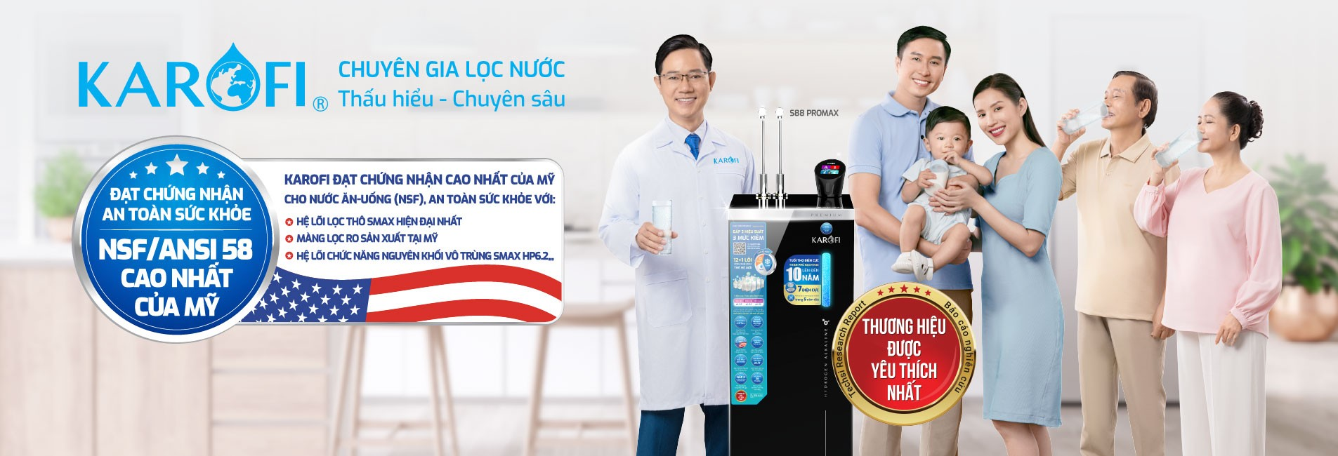 Máy lọc nước Karofi được người tiêu dùng toàn cầu tin dùng và yêu thích