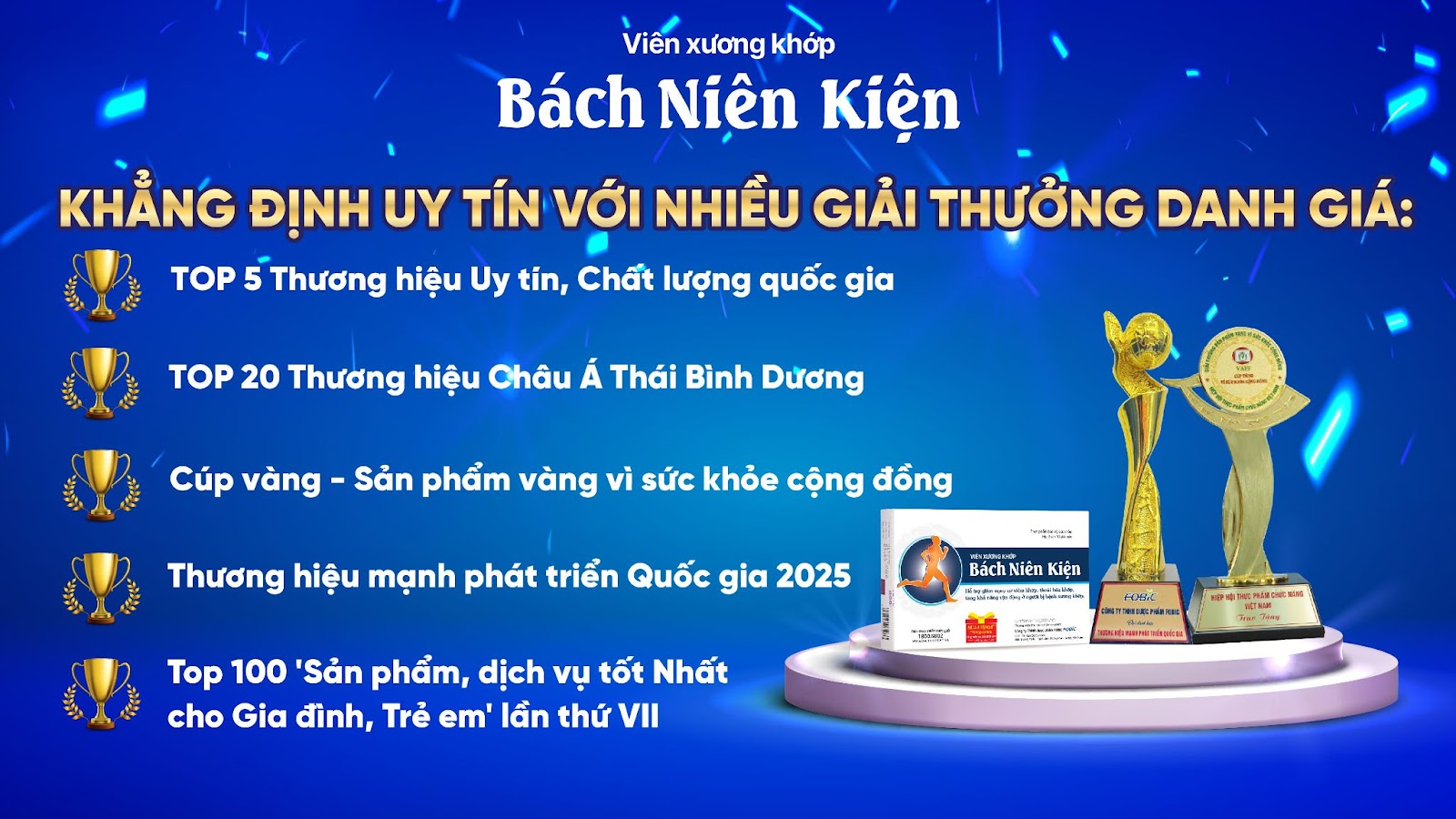 Bách Niên Kiện - Giải pháp hiệu quả cho người bị bệnh xương khớp đạt giải “Thương hiệu mạnh quốc gia” - 2