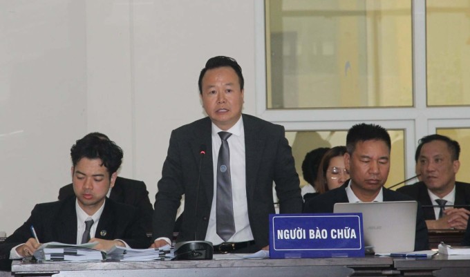 Luật sư Nguyễn Trọng Nghĩa tại phiên phúc thẩm. Ảnh: Danh Lam