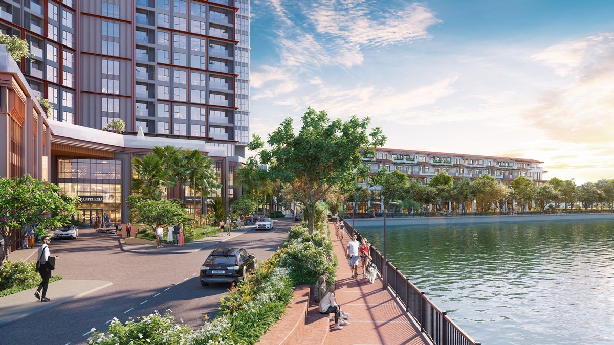 Vị trí, tiện ích và tiện nghi “khó có thể sao chép” là những điểm cộng đắt giá nhất của các căn hộ Sun Symphony Residence. Ảnh phối cảnh minh họa Sun Property