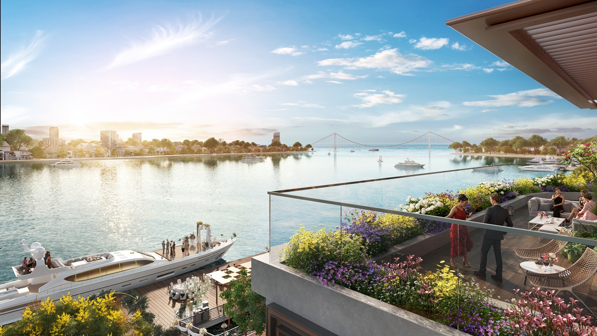 Căn hộ sân vườn garden house với không gian ban công và sân vườn “khổng lồ”. Ảnh phối cảnh minh họa Sun Property