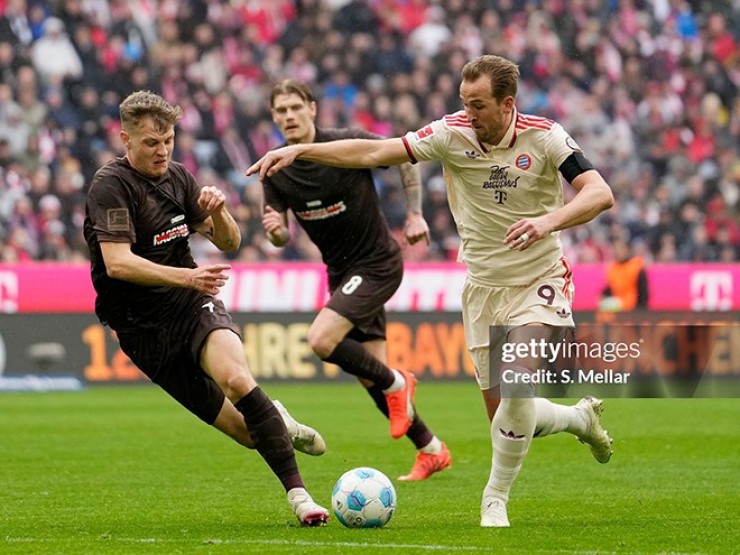 Video bóng đá Bayern Munich - St. Pauli: Kane tỏa sáng, kịch tính 5 bàn (Bundesliga)