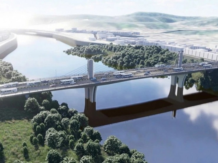 Khởi công xây dựng cầu đường bộ vượt sông Hồng ở biên giới Việt Nam - Trung Quốc