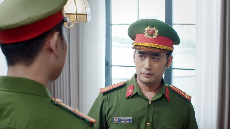 Bảo Anh trong vai chiến sĩ công an Quyết Thắng - phim "Lằn ranh".&nbsp;