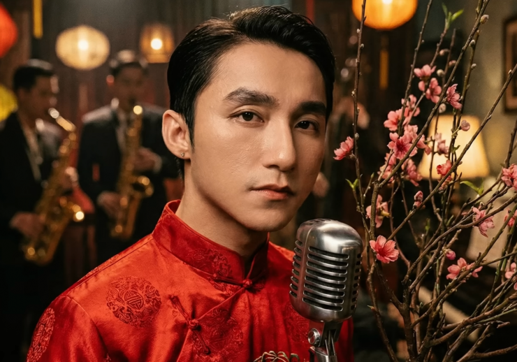 Hình AI của Sơn Tùng M-TP được sử dụng làm hình minh họa nhạc Tết.