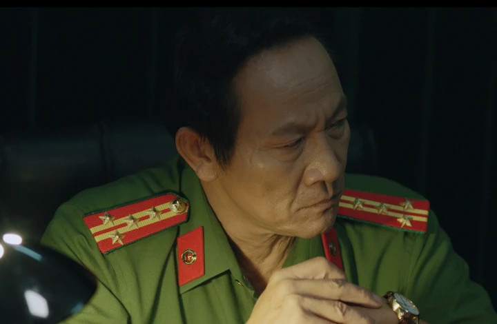 NSƯT Hoàng Hải với vai Đại tá công an trong phim cảnh sát hình sự "Tường lửa Tràng An".&nbsp;