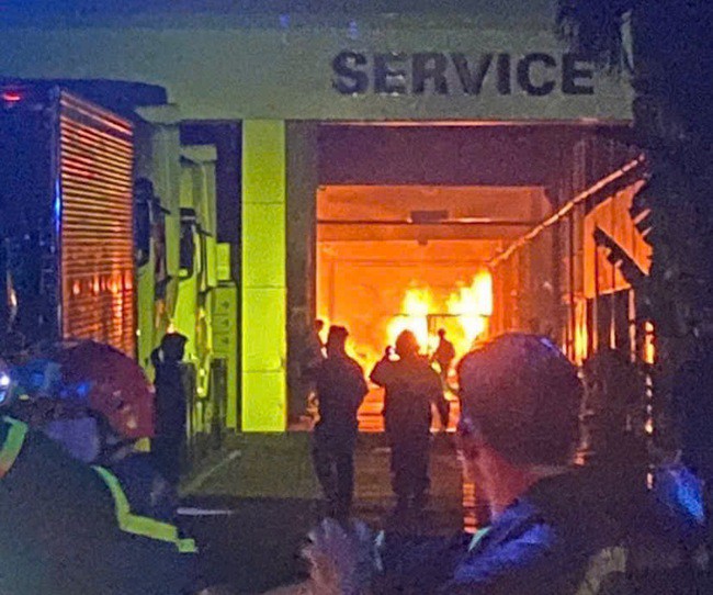 Hiện trường vụ cháy.