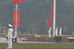 Trang nghiêm Lễ Thượng cờ đầu năm mới trên Quảng trường Ba Đình