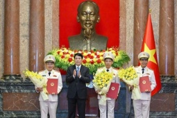 6 sĩ quan cấp cao được thăng hàm Thượng tướng Công an trong năm 2025 vừa qua