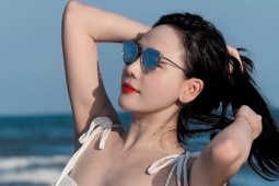 Vẻ gợi cảm của diễn viên đóng nữ chủ tịch trong 'Lằn ranh'