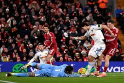 Kết quả bóng đá Liverpool - Leeds United: Phòng thủ kiên cường, kéo dài mạch bất bại (Ngoại hạng Anh)