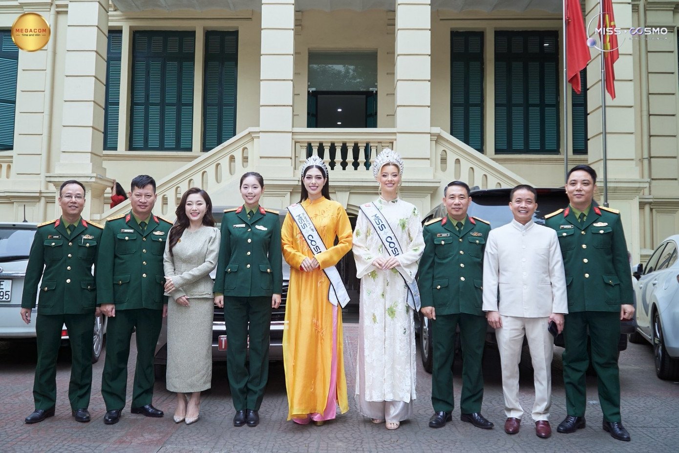 Top 2 Miss Cosmo 2025 diện áo dài và áo bà ba trong hành trình media tour - 2