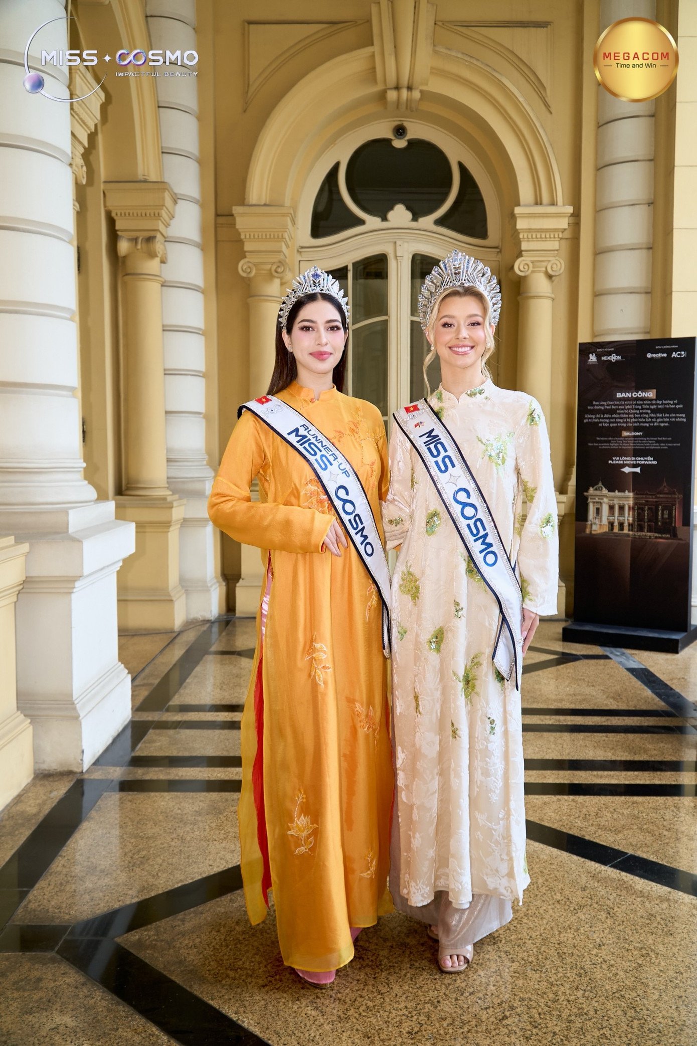 Top 2 Miss Cosmo 2025 diện áo dài và áo bà ba trong hành trình media tour - 9