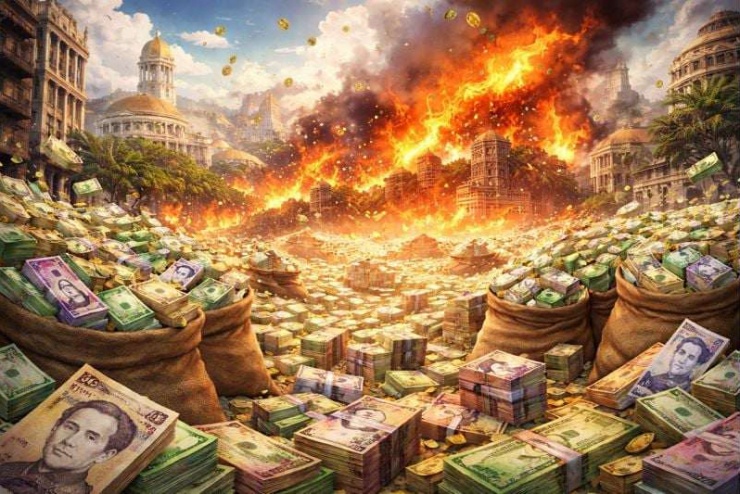 Venezuela từng lạm phát cao nhất thế giới. Ảnh minh hoạ bởi AI