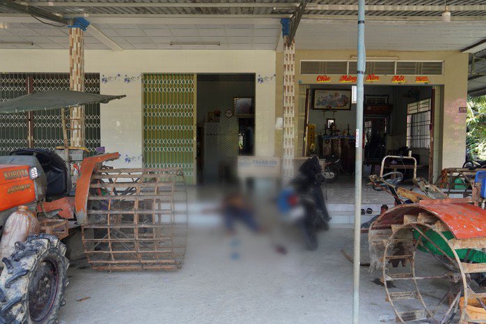 Hiện trường vụ án mạng. Ảnh: Công an Đồng Tháp