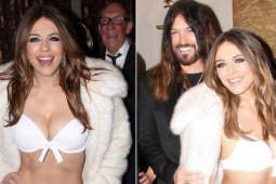 Minh tinh 60 tuổi Elizabeth Hurley mặc như Bond girl trong tiệc năm mới