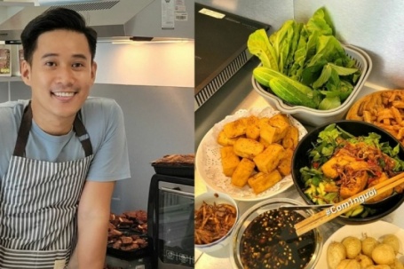 Chàng trai nấu một lần ăn ba bữa để tiết kiệm thời gian và chi phí