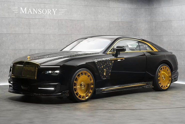 Mansory biến một trong những coupe sang trọng yên lặng nhất thành "kẻ khiêu khích" mang tên Equista Linea d’Oro với body kit carbon rộng, dát vàng, mâm 24 inch và loa ngoài phát âm thanh động cơ đốt.
