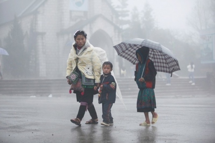 Thời tiết giá rét khắp miền Bắc.