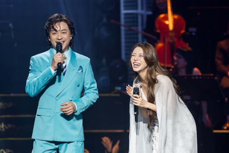 Bùi Lan Hương và Tuấn Hưng. 