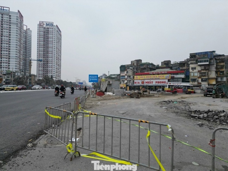 Công trường hầm chui nút giao Giải Phóng - Kim Đồng sẽ được hoàn thành thi công, thông xe trước Tết Nguyên đán.