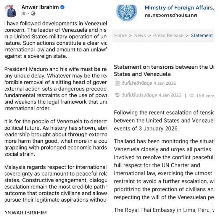 Thái Lan, Malaysia, Singapore kêu gọi giải quyết hòa bình khủng hoảng Venezuela - 1