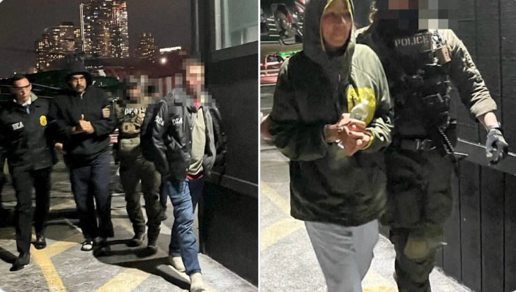 Hình ảnh ông Maduro và vợ là bà Cilia Flores bị dẫn giải ở New York City hôm thứ Bảy 3/1. Ảnh từ mạng xã hội.