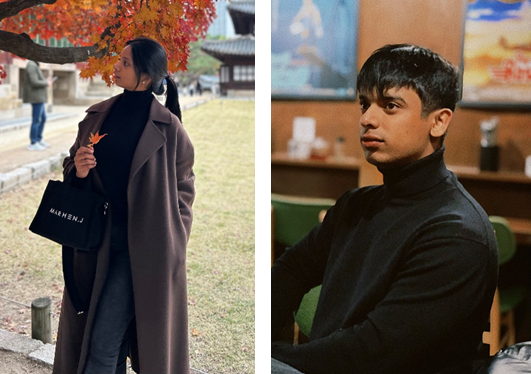 Rosa Haque (trái) và Andrua Haque. Ảnh: The Korea Herald