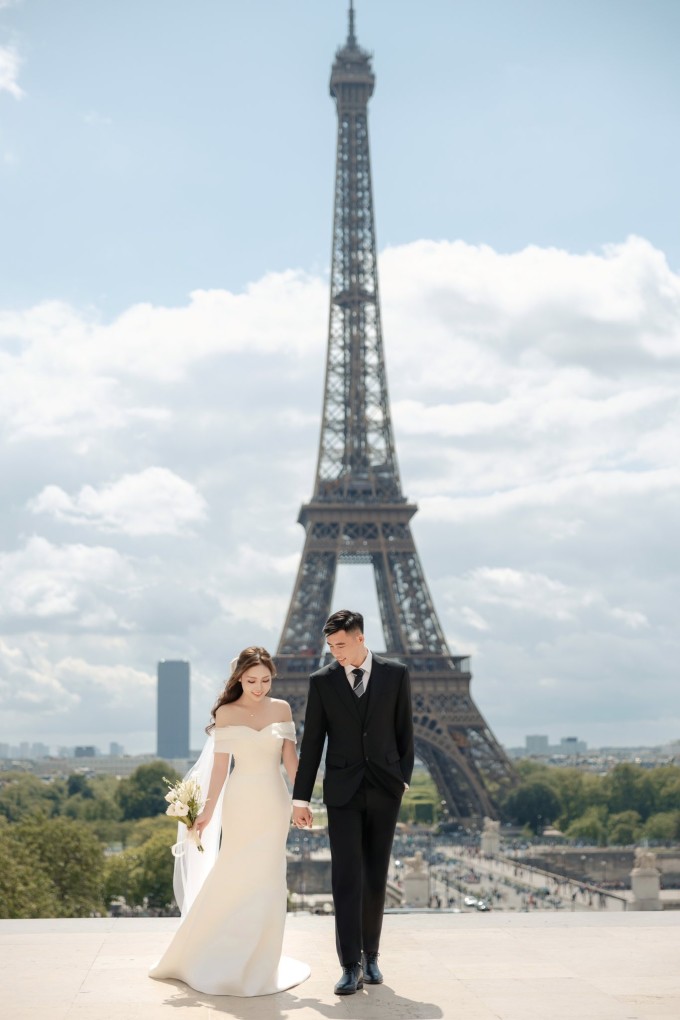 Ảnh cưới của Quan Văn Chuẩn và Dương Hà được chụp tại Paris, Pháp. Ảnh: FB Quan Văn Chuẩn