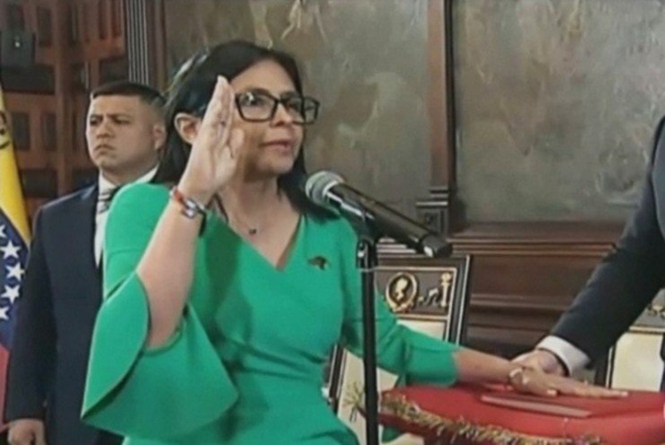 Bà Delcy Rodriguez tuyên thệ nhậm chức tổng thống lâm thời Venezuela