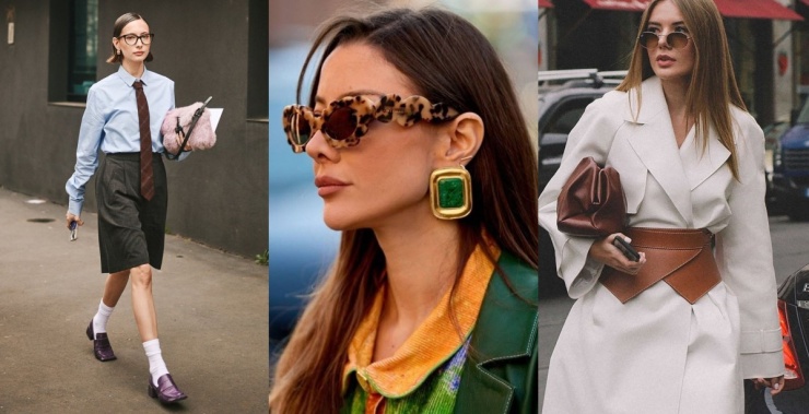 Phụ kiện cỡ lớn và mang nét độc đáo được khuyến khích dành cho giới văn phòng nhằm xua tan vẻ tẻ nhạt. Bạn có thể sử dụng cà vạt với sơ mi, khuyên tai lớn, thắt lưng to bản, giúp những bộ cánh đơn giản trở nên bắt mắt hơn.