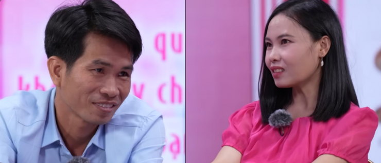 Anh Toàn và chị Ngợi tại chương trình Hẹn ăn trưa. Ảnh: Hẹn ăn trưa