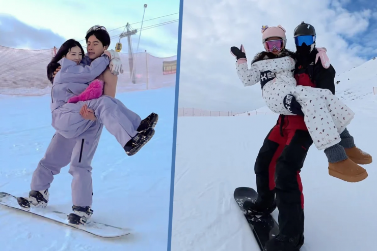 Dịch vụ bế khách trượt tuyết gây tranh cãi. Ảnh: SCMP